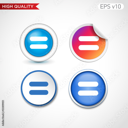 Colored icon or button of lines symbol with background © samoilenkomv