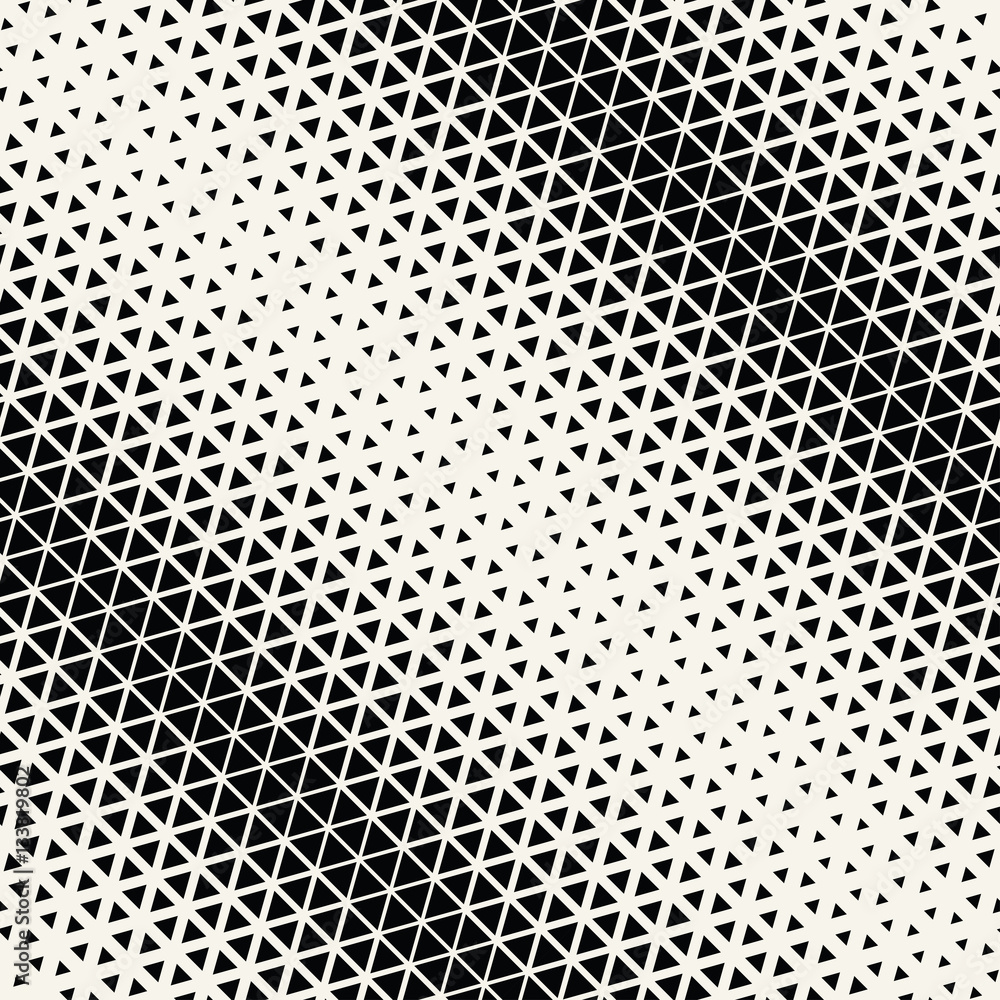 Abstract geometric black and white graphic design triangle halftone pattern Abstract geometric black and white graphic design triangle halftone pattern