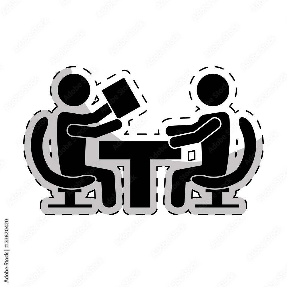 business people team work related icon image sticker vector illustration design business people team work related icon image sticker vector illustration design