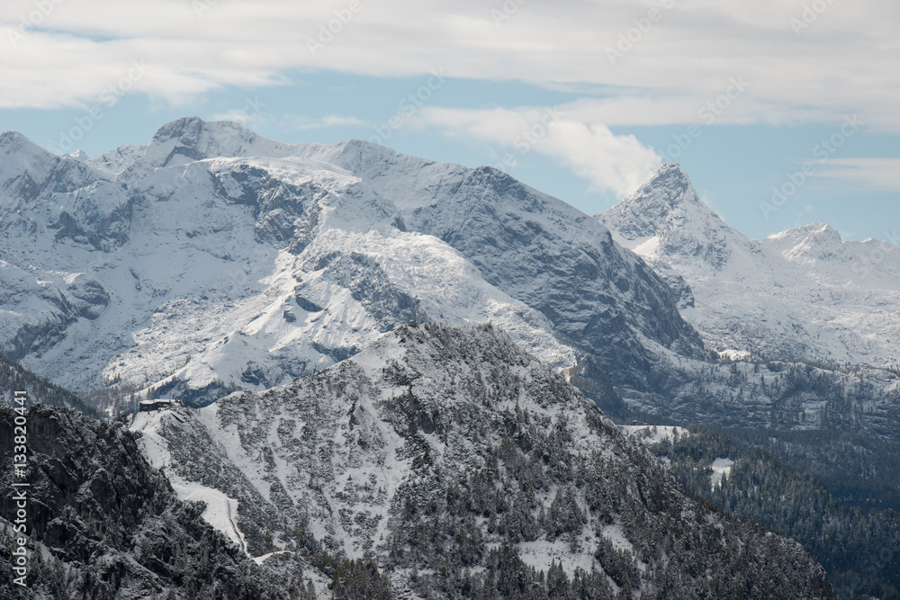 Panorama vom Kehlstein auf die Alpen