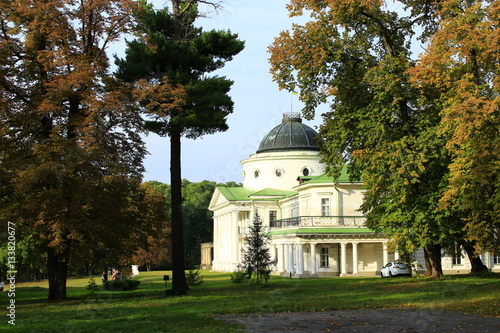 view to Kachanivka Palace and huge trees © alexmak