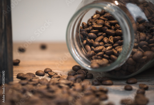 coffee beans in jar
