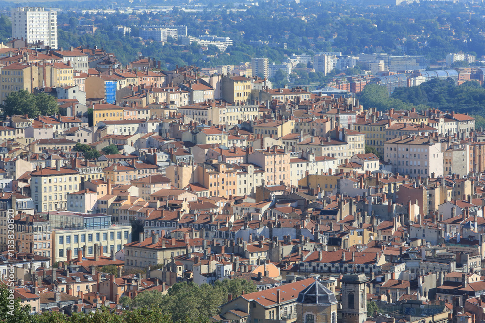 Vue panoramique. Lyon / Panoramic view. Lyon.
