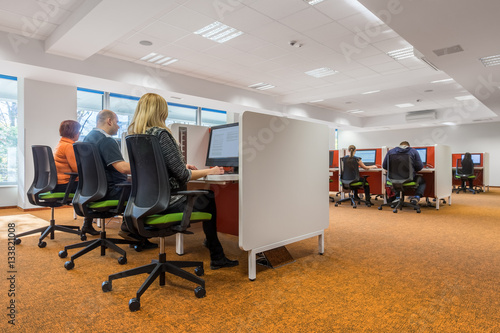 Foto Modern IT classroom