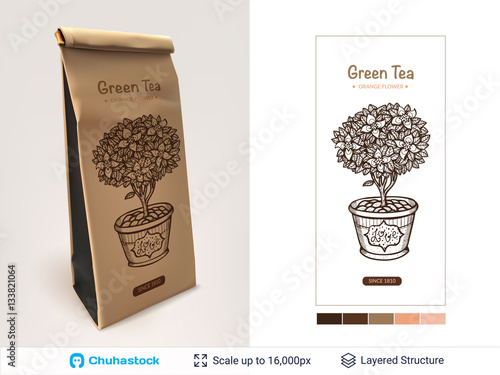 Tea package design.