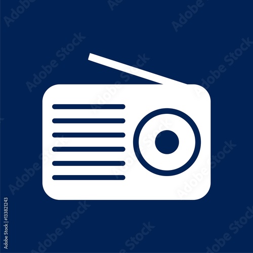 Radio Icon Flat Graphic Design - vector Illustration