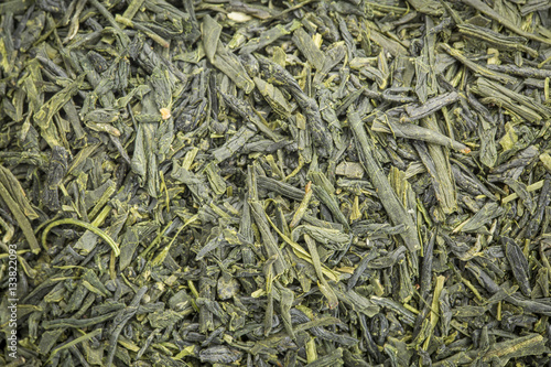 Sencha Saga green tea background