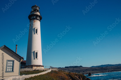 Pigeon Point Lighthouse on highway No. 1  California
