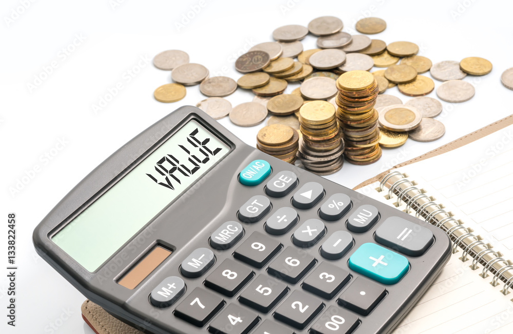 coins and calculator coins and calculator
