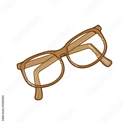 glasses accessory icon over white background. vector illustration