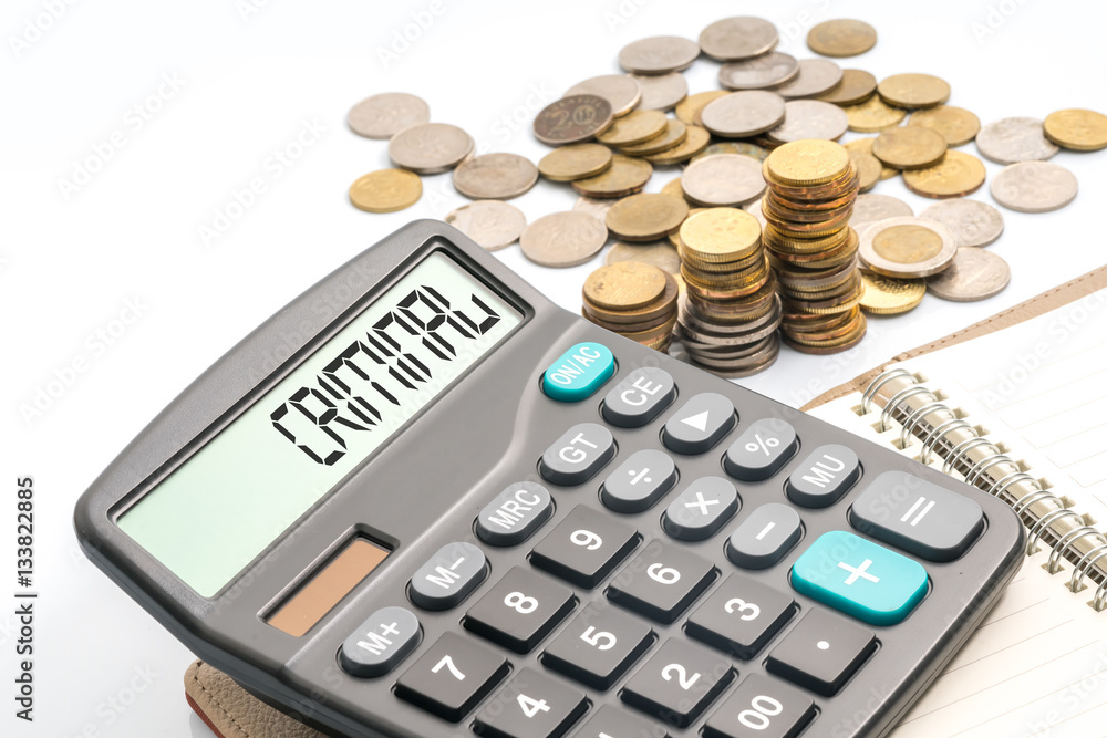 coins and calculator coins and calculator