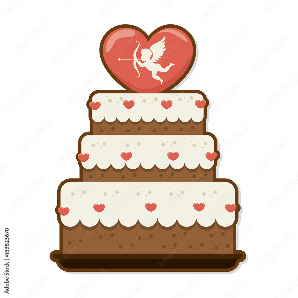 sweet cake love celebration vector illustration design sweet cake love celebration vector illustration design