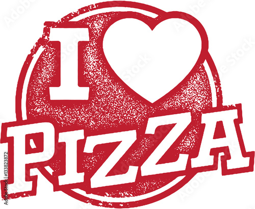 I Love Pizza Stamp