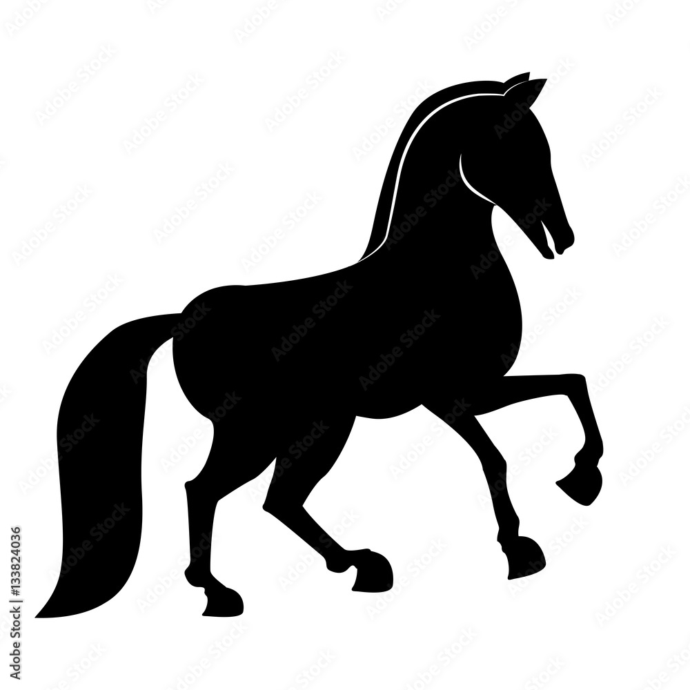 horse animal icon over white background. vector illustration horse animal icon over white background. vector illustration