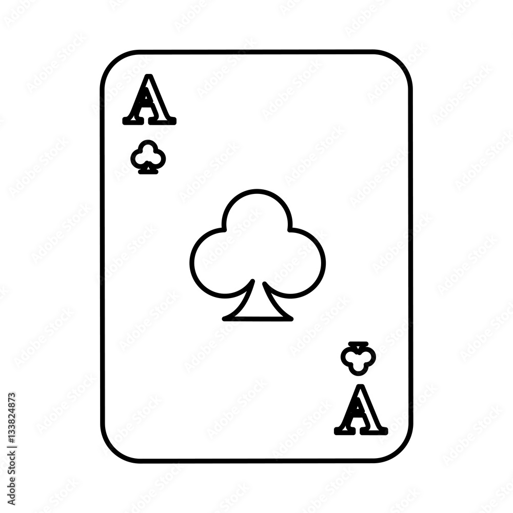Obraz premium poker card isolated icon vector illustration design