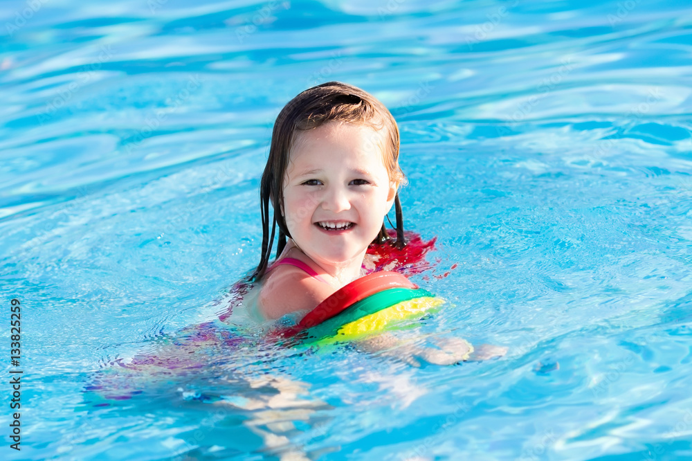 Little child in swimming pool