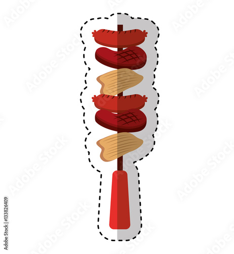 meatloaf fast food icon vector illustration design
