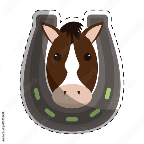 horse equine emblem image vector illustration design