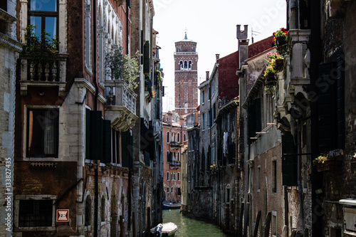 Historic narrow street of Venice