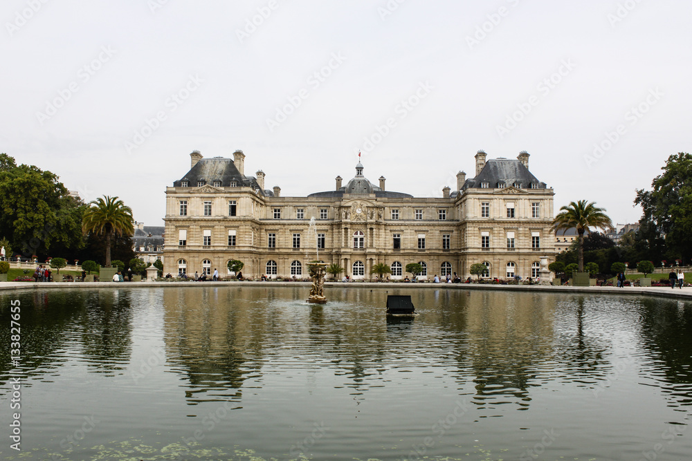Palace of Versailles with fountain