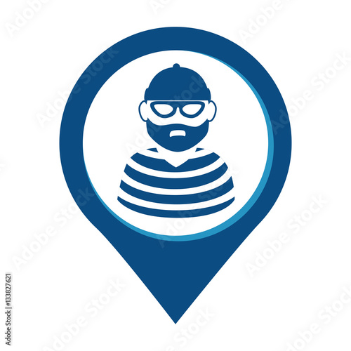 prisoner avatar character icon vector illustration design