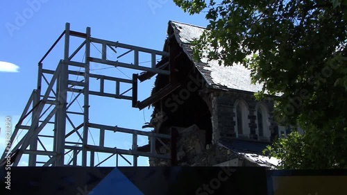 Ruins of the Church in Christchurch New Zealand photo