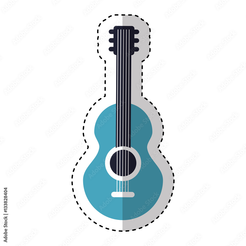 guitar instrument isolated icon vector illustration design