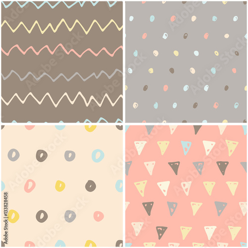 Handdrawn pattern set