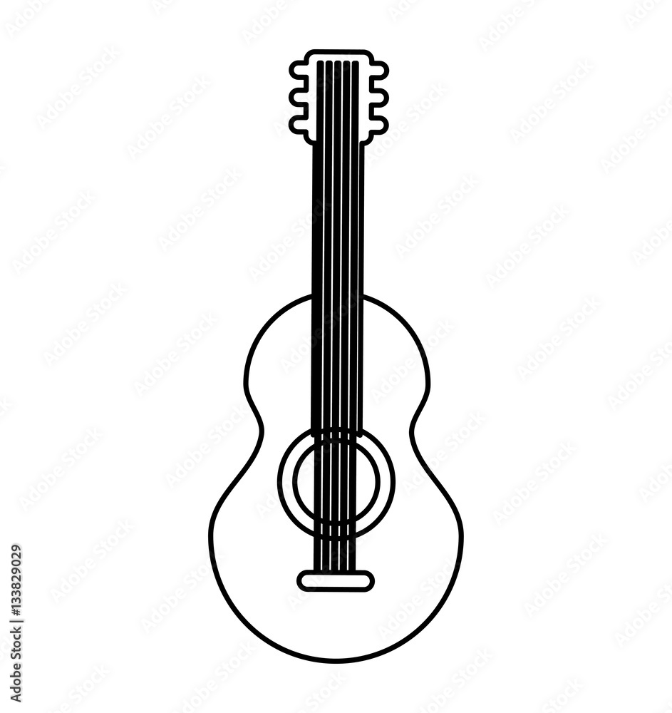 Fototapeta premium guitar instrument isolated icon vector illustration design
