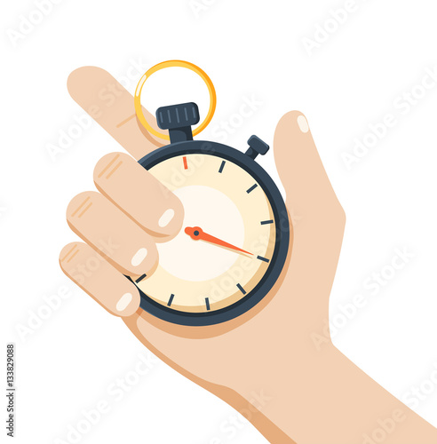 hand holds chronometer sport design photo