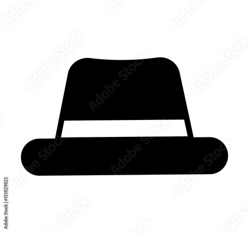 hat hipster style accesory vector illustration design