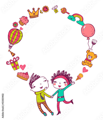 Birthday doodle frame