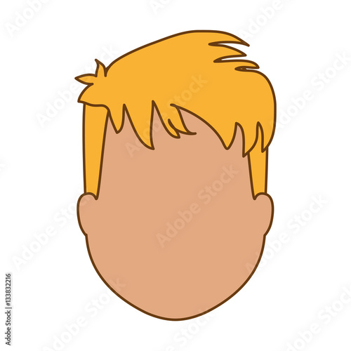 blonde faceless man icon image vector illustration design 
