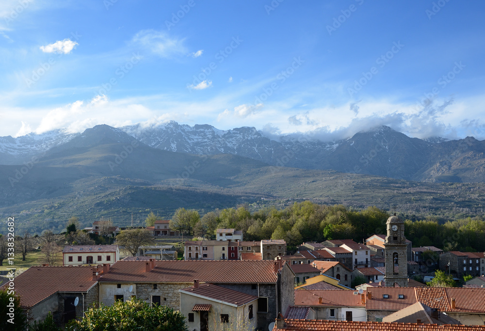 Mountain village in the middle of Corsica