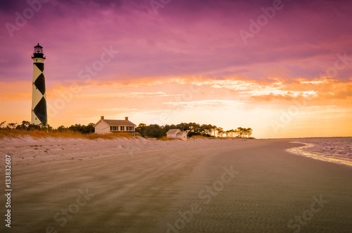 Cape Lookout Lighthouse at Sunset