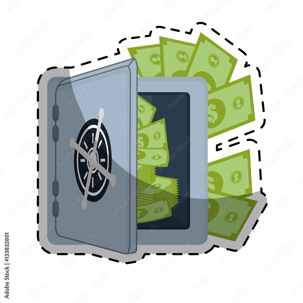 cash money related icons image sticker vector illustration design Stock ...