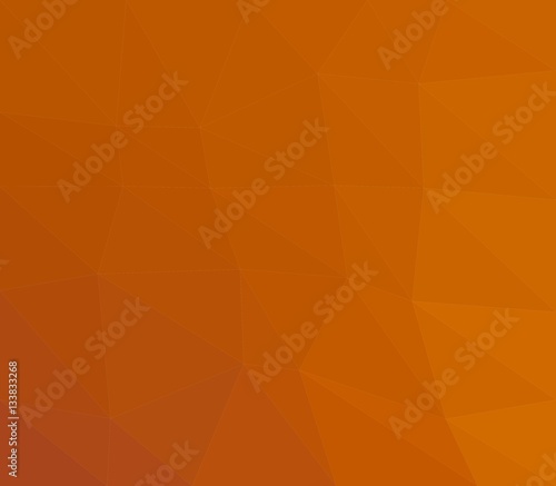 Orange geometric rumpled background. Low poly style gradient illustration. Graphic background.