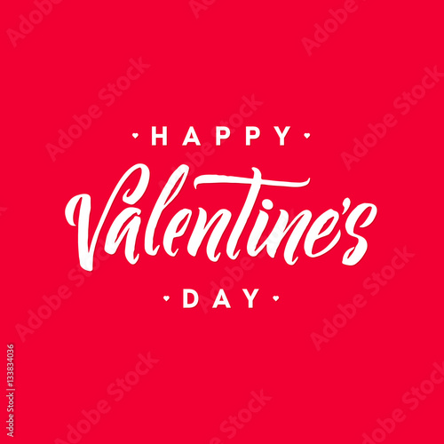 Happy Valentine s Day Hand Lettering. Greeting Card. Vector Editable Illustration