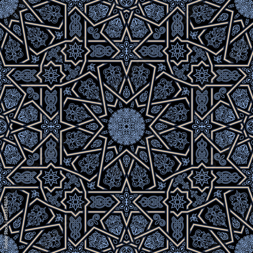 Seamless islamic Moroccan pattern. Arabic geometric ornament