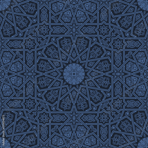 Seamless islamic Moroccan pattern. Arabic geometric ornament