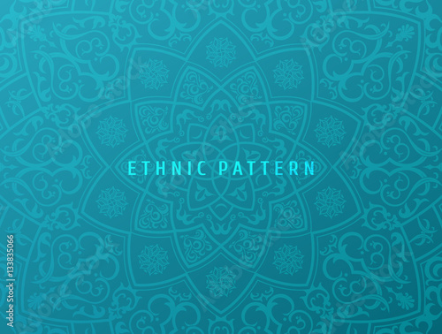 Ethnic vector background. Vintage pattern mandala design for invitations, cards. Eastern floral . Oriental ornament in boho style