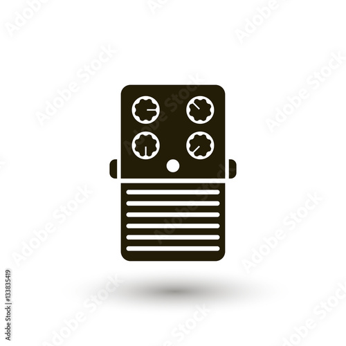 guitar pedal vector icon