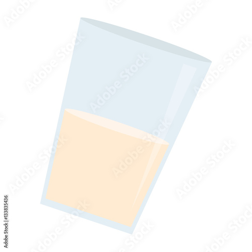 glass of milk icon image vector illustration design 