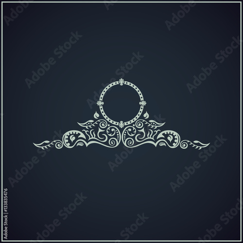 Vintage luxury emblem. Elegant Calligraphic vector logo