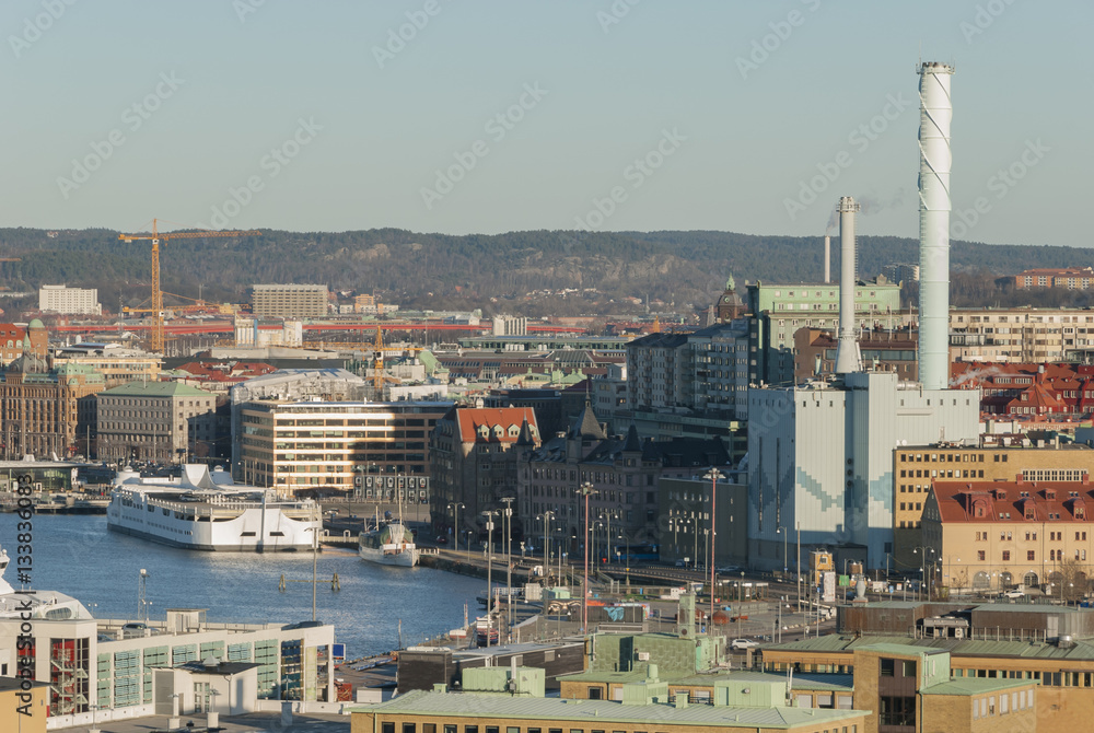 City of Gothenburg by the river, travel Sweden