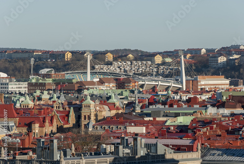 Gothenburg city view from above, travel Sweden