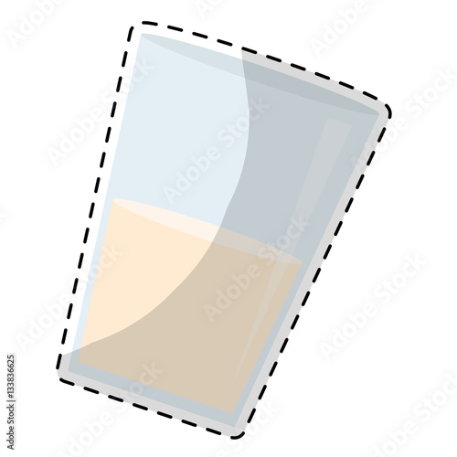 glass of milk icon image vector illustration design 