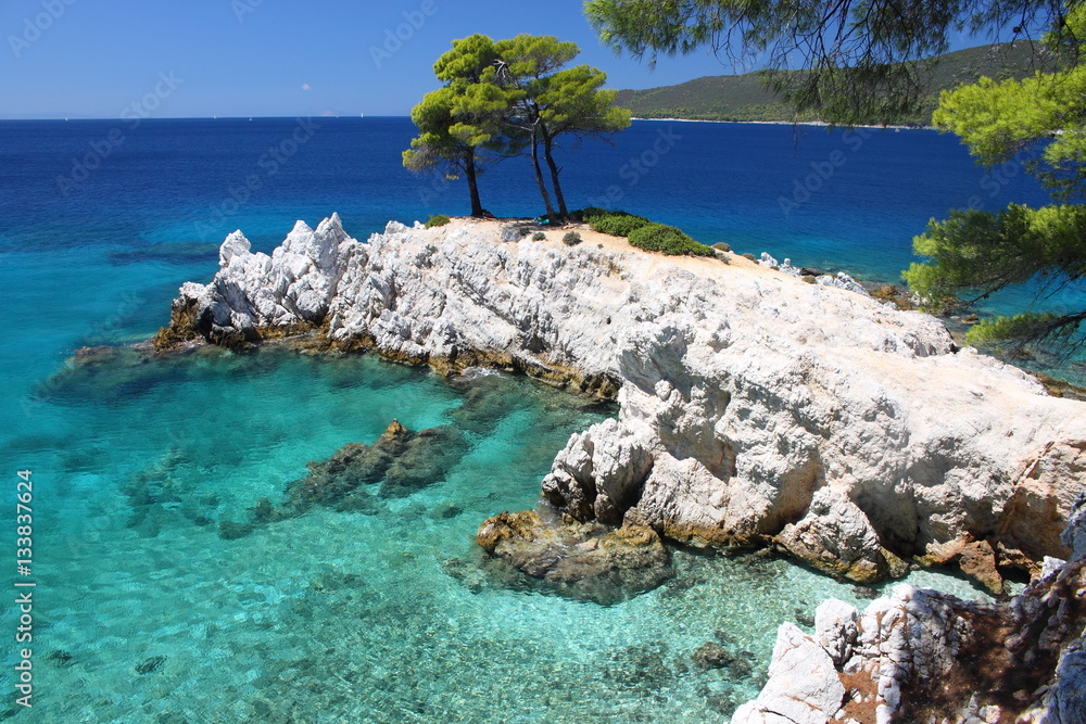 Amarantos Rocks Sporades island, Greek island, Thessaly, Aegean Sea, Greece