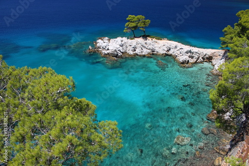 Amarantos Rocks Sporades island, Greek island, Thessaly, Aegean Sea, Greece photo