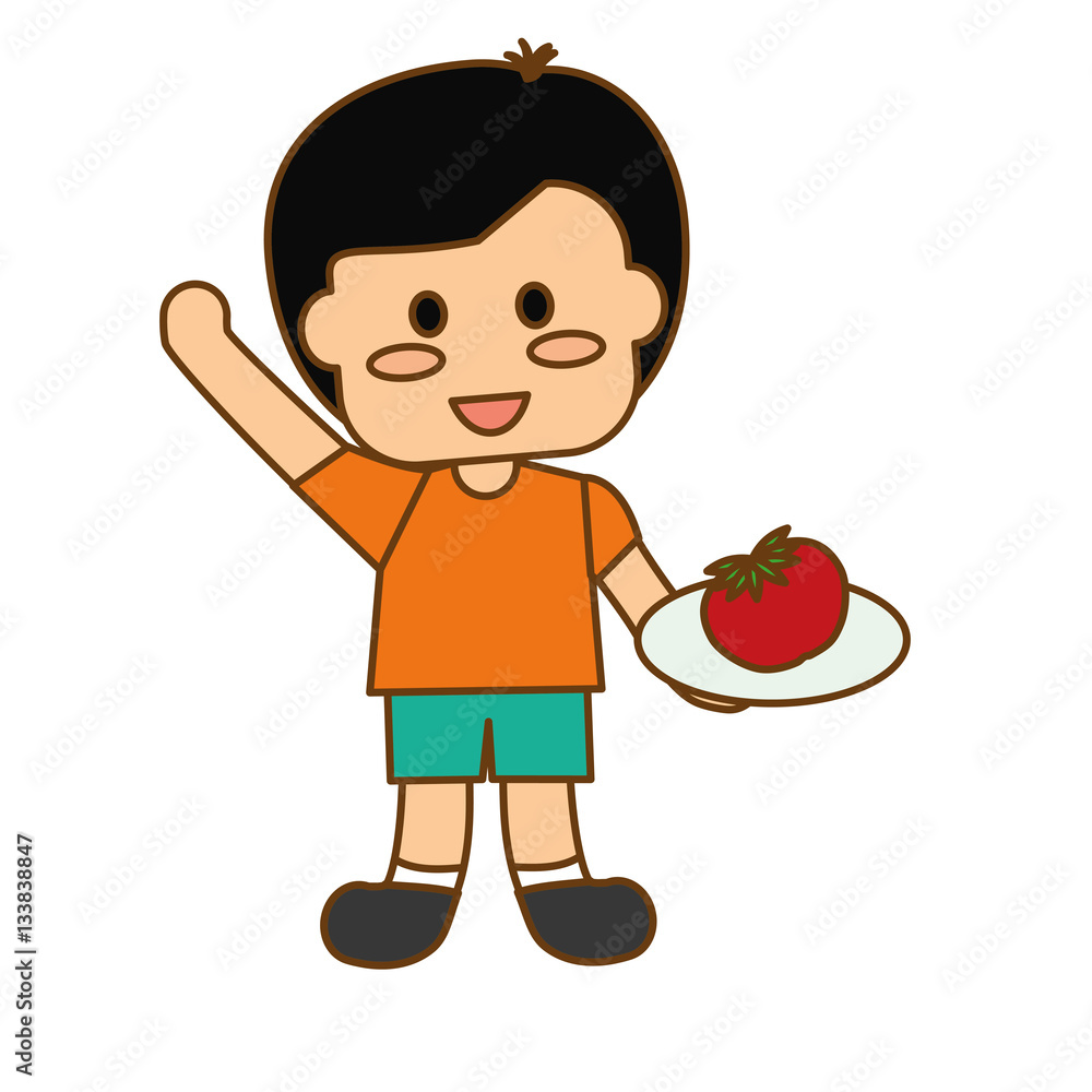 happy child with healthy eating related icons image vector illustration design happy child with healthy eating related icons image vector illustration design
